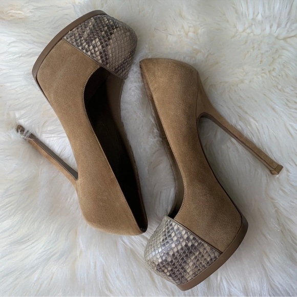 YSL Yves Saint Laurent TribToo Python Cap Toe 105 - Picture 6 of 14